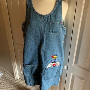 Vintage Tweety Bird Overall Dress